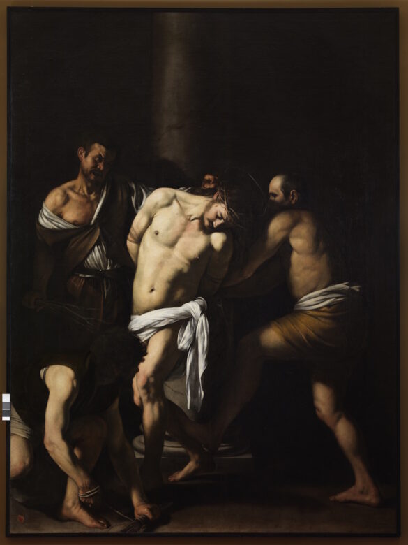 Michelangelo Merisi da Caravaggio Flagellazione di Cristo 1607-1608 olio su tela 286×213 cm Museo e Real Bosco di Capodimonte