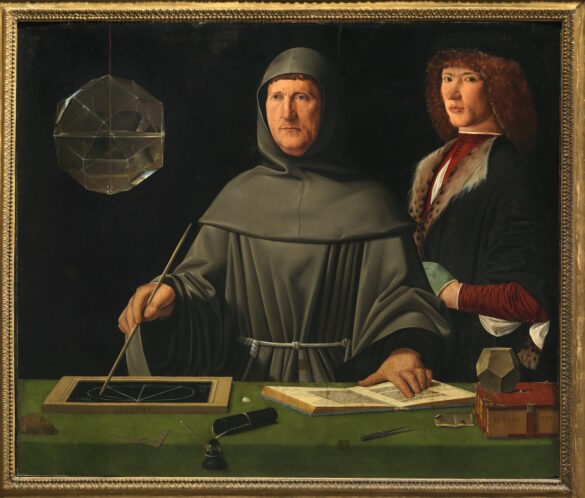 attr. a Jacopo de'Barbari ritratto di Luca Pacioli 1500 ca. Napoli, Museo e Real Bosco di Capodimonte